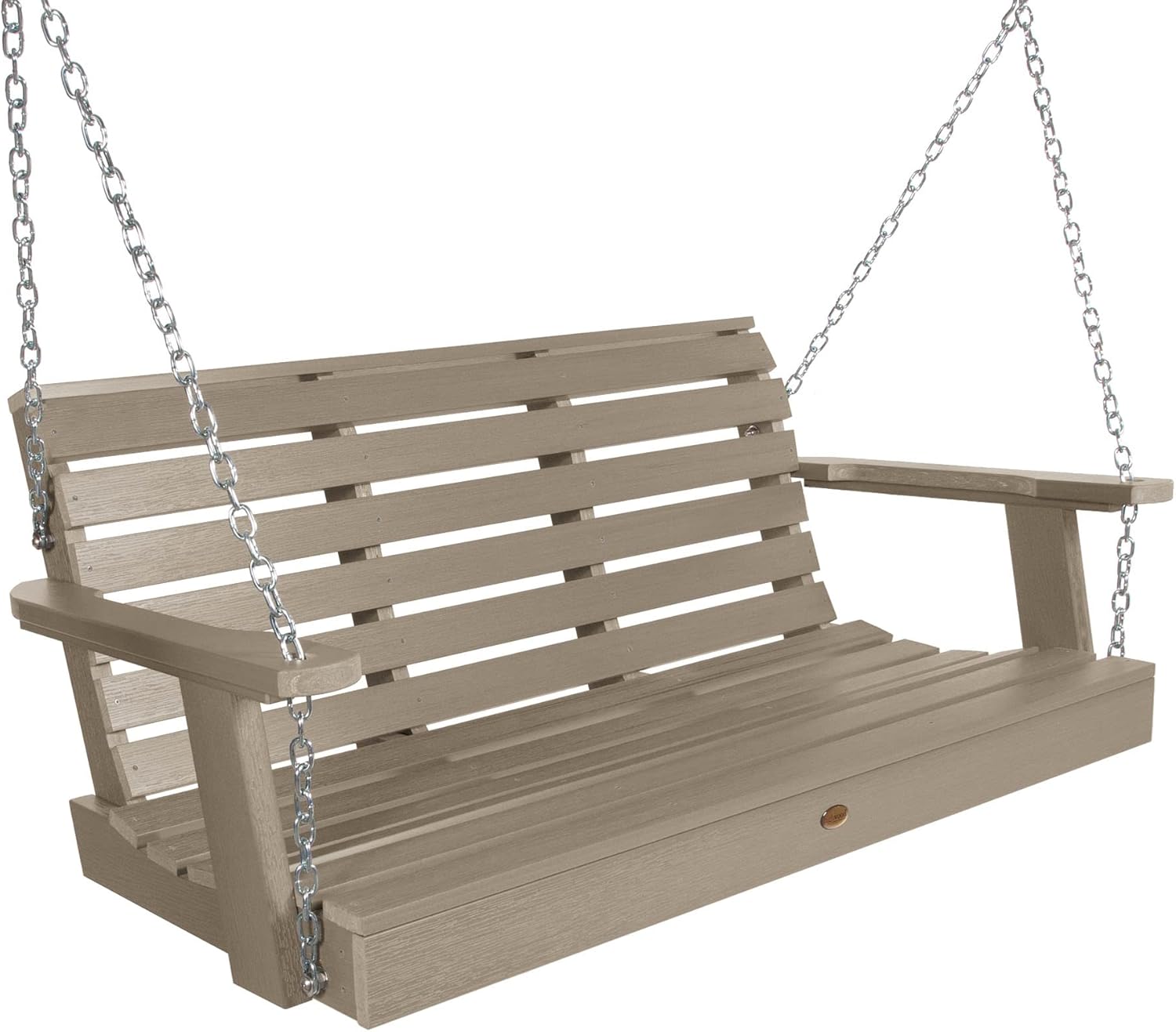 highwood Weatherly Porch Swing, 4 Feet, Woodland Brown-VerdiqueGarden