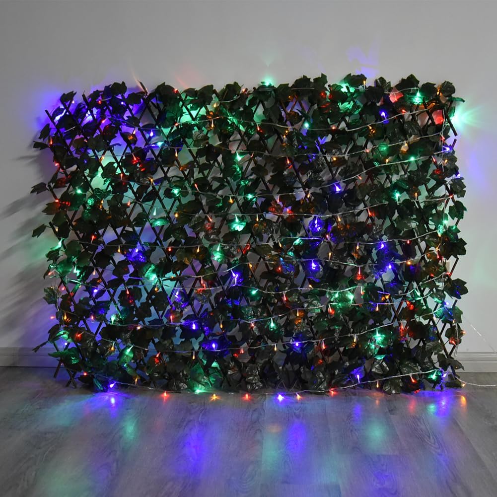 Expandable Fence Privacy Screen for Balcony Patio Outdoor,Decorative Faux Ivy Fencing Panel,Artificial Hedges (Single Sided Leaves)-VerdiqueGarden