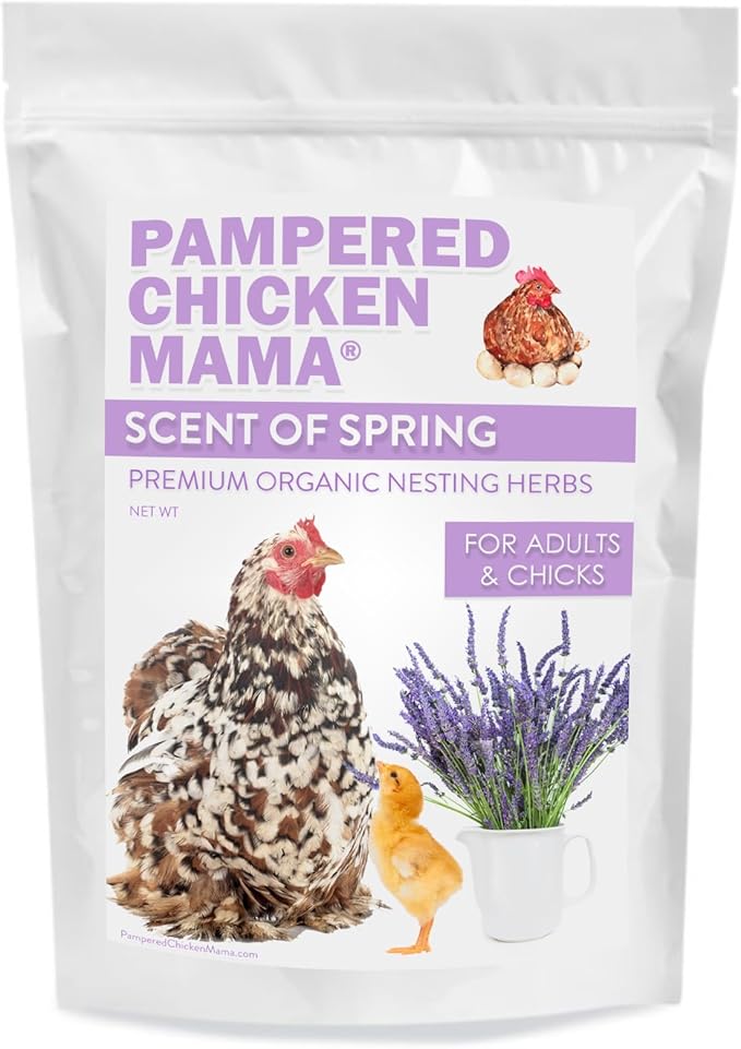 Pampered Chicken Mama Floral Nesting Herbs for Chickens (16 Ounces/1 Pound) | Relaxation Blend for Chick Brooder Box, Chicken Coop Bedding | Scent of Spring-VerdiqueGarden