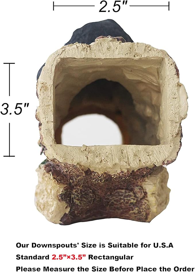 Bear Gutter Downspout Extension Decorative Statue, Whimsical Gutter Guardian Rain Downspout Splash Block, Gutter Guardian Rain Downspout Extender for 2" × 3" Downspout-VerdiqueGarden