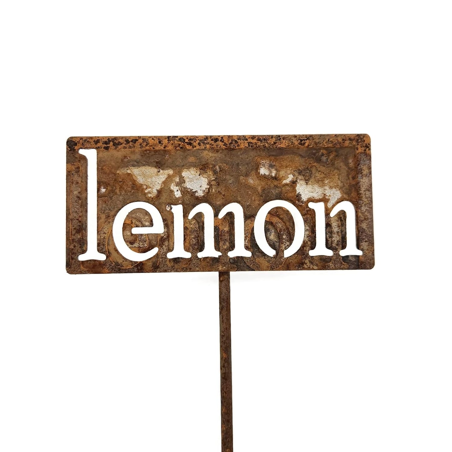 Classic Metal Garden Markers 19 Inches Tall (lemon, Naturally Rusted)-VerdiqueGarden