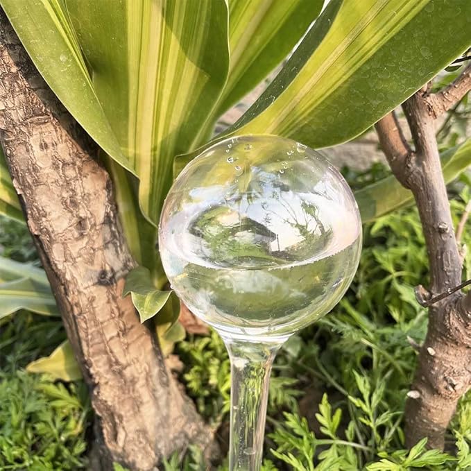 10pcs Plant Watering Devices, Planter Self Watering Globes for Home Potting, Plastic Garden Flower Plant Watering Spikes Automatic Plant Waterer System Set Suit for All Indoor Outdoor Plant-VerdiqueGarden