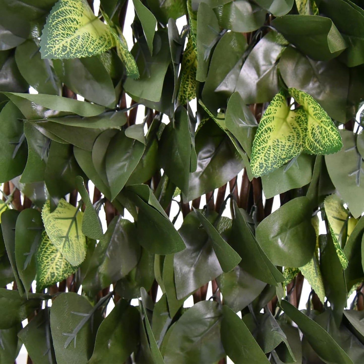 Expandable Fence Privacy Screen for Balcony Patio Outdoor,Decorative Faux Ivy Fencing Panel,Artificial Hedges (Single Sided Leaves-VerdiqueGarden