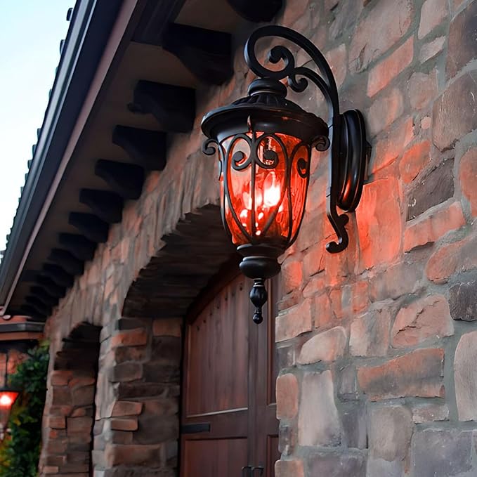 Hompavo 【Upgraded LED Flame Light Bulbs, 3 Modes Flickering Light Bulbs, E12 Chandelier Base Candle Fire Light Bulb for Halloween Christmas Party Porch Indoor & Outdoor Home Decoration, Red 6 Pack-VerdiqueGarden