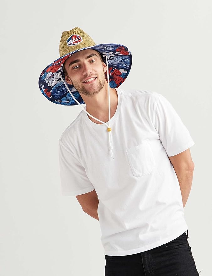 Straw Hat for Men & Women | Lifeguard Hat, Beach Hat & Sun Hat | UPF 50+ Wide Brim for Sun Protection | One Size | Hemlock-VerdiqueGarden