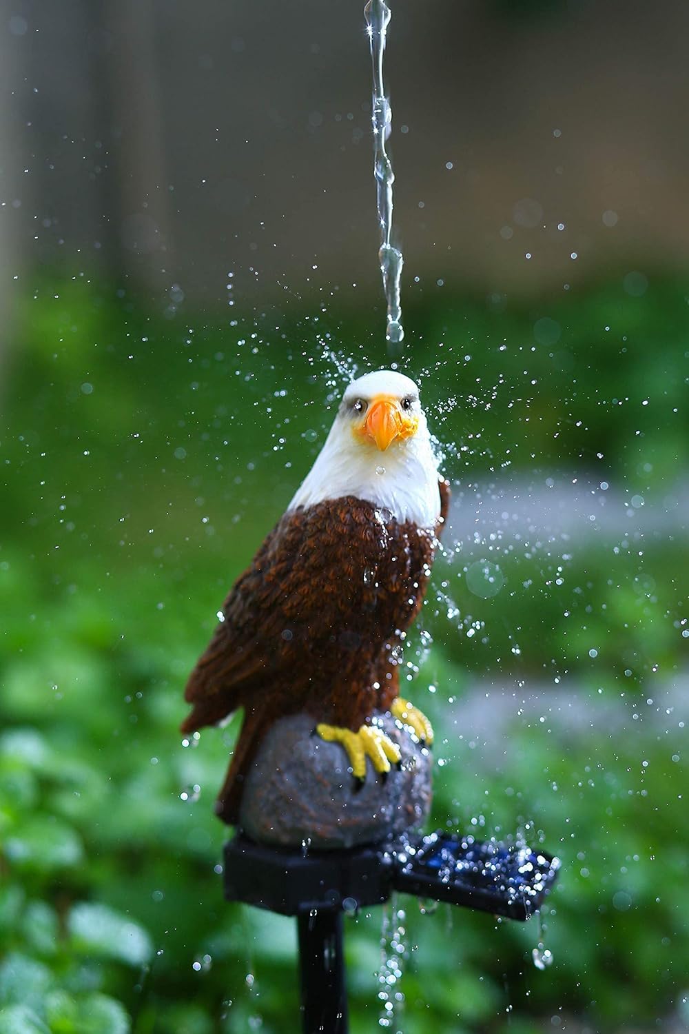 Eagle Figurine Garden Solar Stake Light Eagle Solar Lights Outdoor Decorative Bright Light Eagle Statue for Garden, Lawn, Patio, Yard Decoration（2pack）-VerdiqueGarden