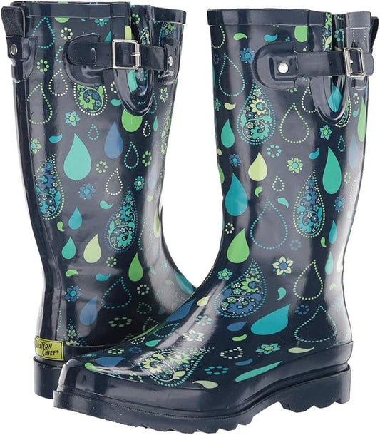 Western Chief Women's Tall Waterproof Rain Boot Outdoor Garden Shoes-VerdiqueGarden