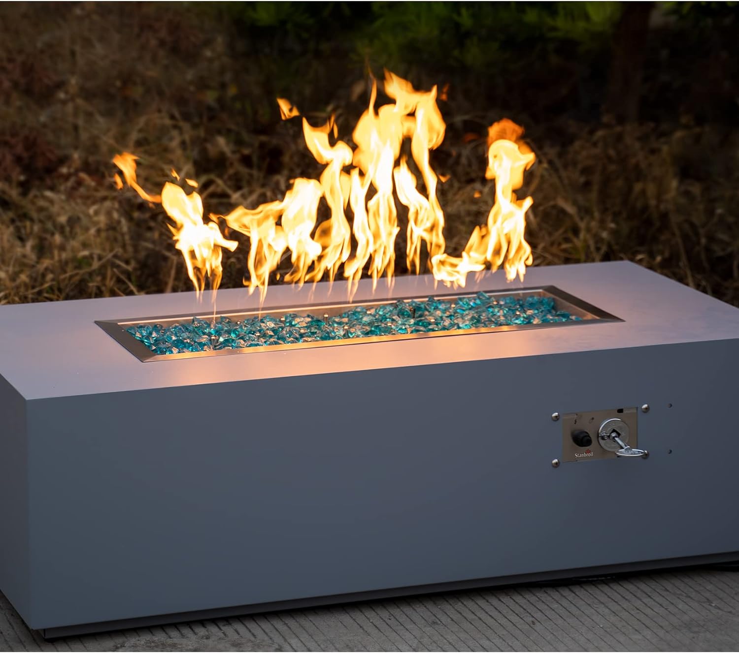 Stanbroil 36 x 12-Inch Rectangle Drop-in Fire Pit Pan with Jet Burner, 304 Stainless Steel Gas Firepit Insert for DIY Firepit Table, High Flame150,000 BTU Max-VerdiqueGarden