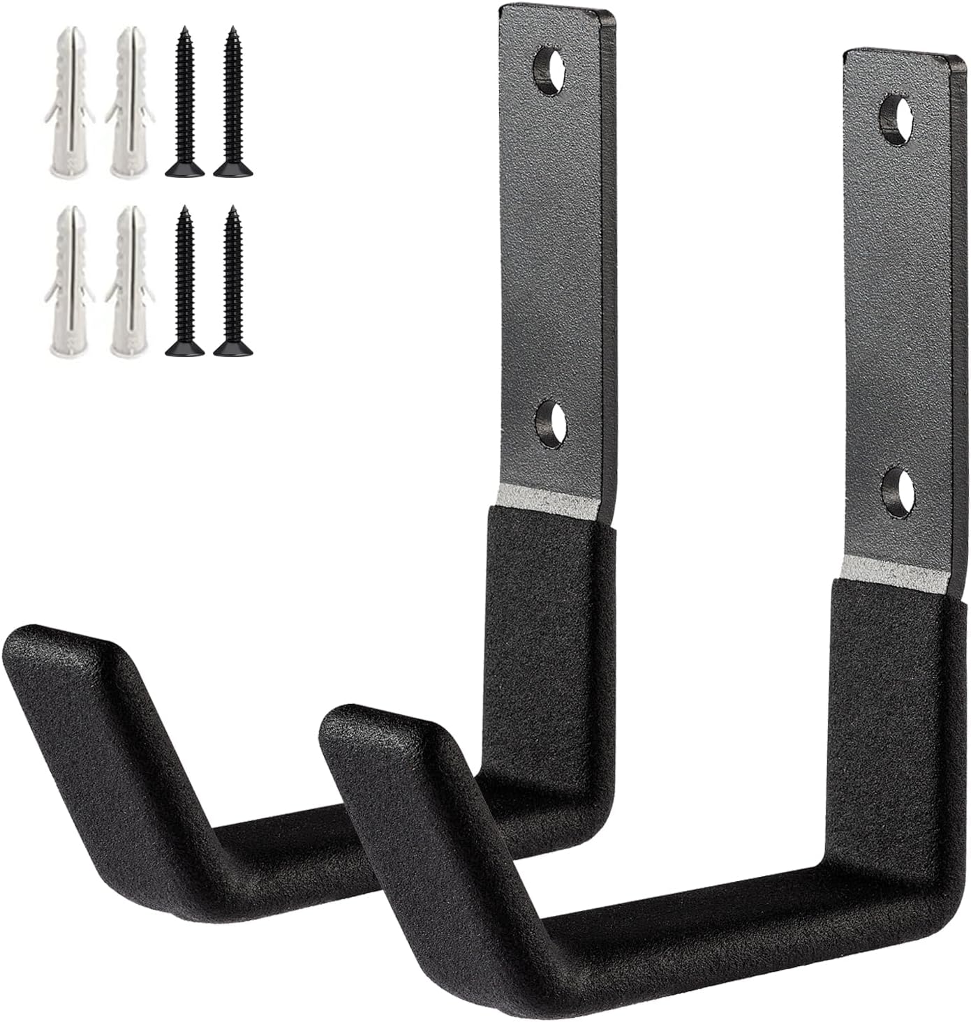Heavy Duty Wall Mount Hooks, Utility Hooks, Tool Organizer - Steel Garden/garage Hose Hanger U Hooks (2, Small)-VerdiqueGarden