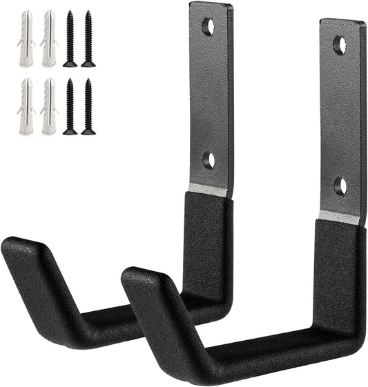 Heavy Duty Wall Mount Hooks, Utility Hooks, Tool Organizer - Steel Garden/garage Hose Hanger U Hooks (2, Small)-VerdiqueGarden