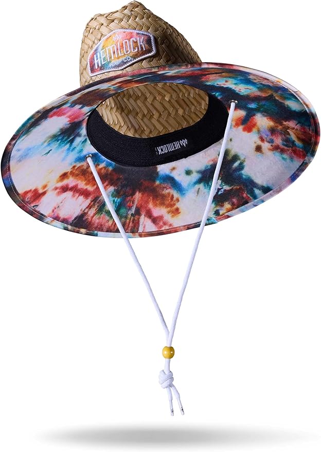 Straw Hat for Men & Women | Lifeguard Hat, Beach Hat & Sun Hat | UPF 50+ Wide Brim for Sun Protection | One Size | Hemlock-VerdiqueGarden