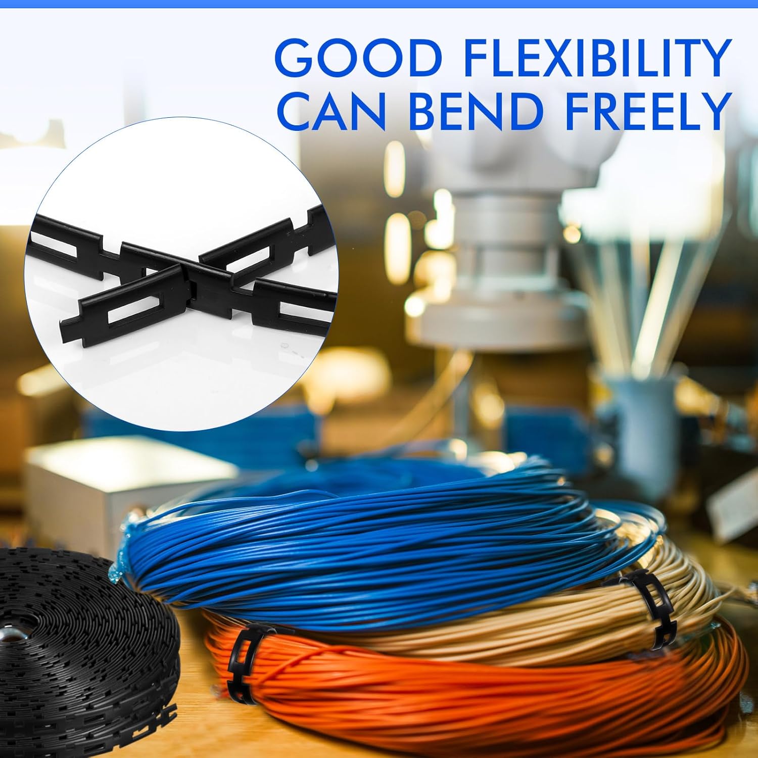 Wesiti 200 ft Plastic Chain Lock Tree Tie 1/2 Inch Wide Adjustable Tree Support Straps Plant String Swing Strap Flexible Reusable Ties for Staking for Garden Accessories-VerdiqueGarden