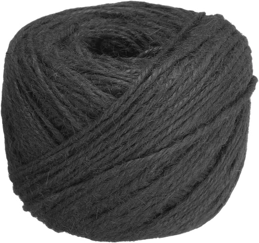 uxcell 328 Feet Natural Jute Twine String,2mm Thin Garden Twine Rope Colored Plant String Cord for DIY Art Crafts Gift Wrapping Decoration Packing Gardening Plant Hanger,Black-VerdiqueGarden