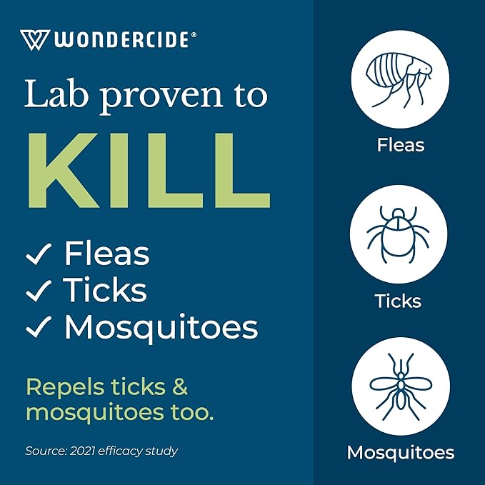 Wondercide - Ready to Use Flea, Tick, and Mosquito Yard Spray with Natural Essential Oils – Mosquito and Insect Killer, Treatment, and Repellent - Plant-Based - Safe Around Pets, Plants, Kids - 32 oz-VerdiqueGarden