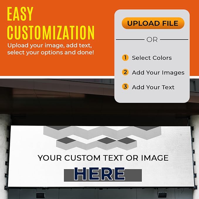 Personalized Passion Vinyl Banner 3' x 30' - Customized Banner for Business, Graduation, Birthday Parties - Indoor/Outdoor Use - Full Color 13oz Vinyl Custom Signs with HD Printed Text, Photos-VerdiqueGarden