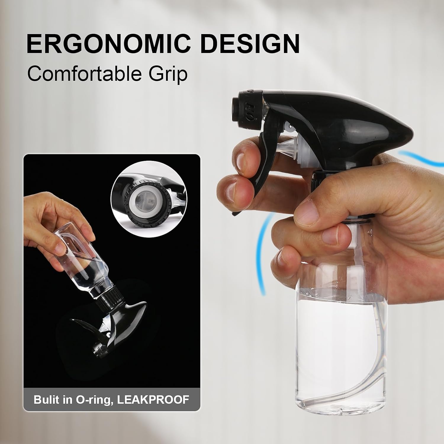 Spray Bottles 4oz/120ml Plastic Small Spray Bottle for Hair Mist/Stream Spraying Heavy Duty Empty Water Spray Bottles for Cleaning Solutions, Plants 2 Pack (Clear)-VerdiqueGarden