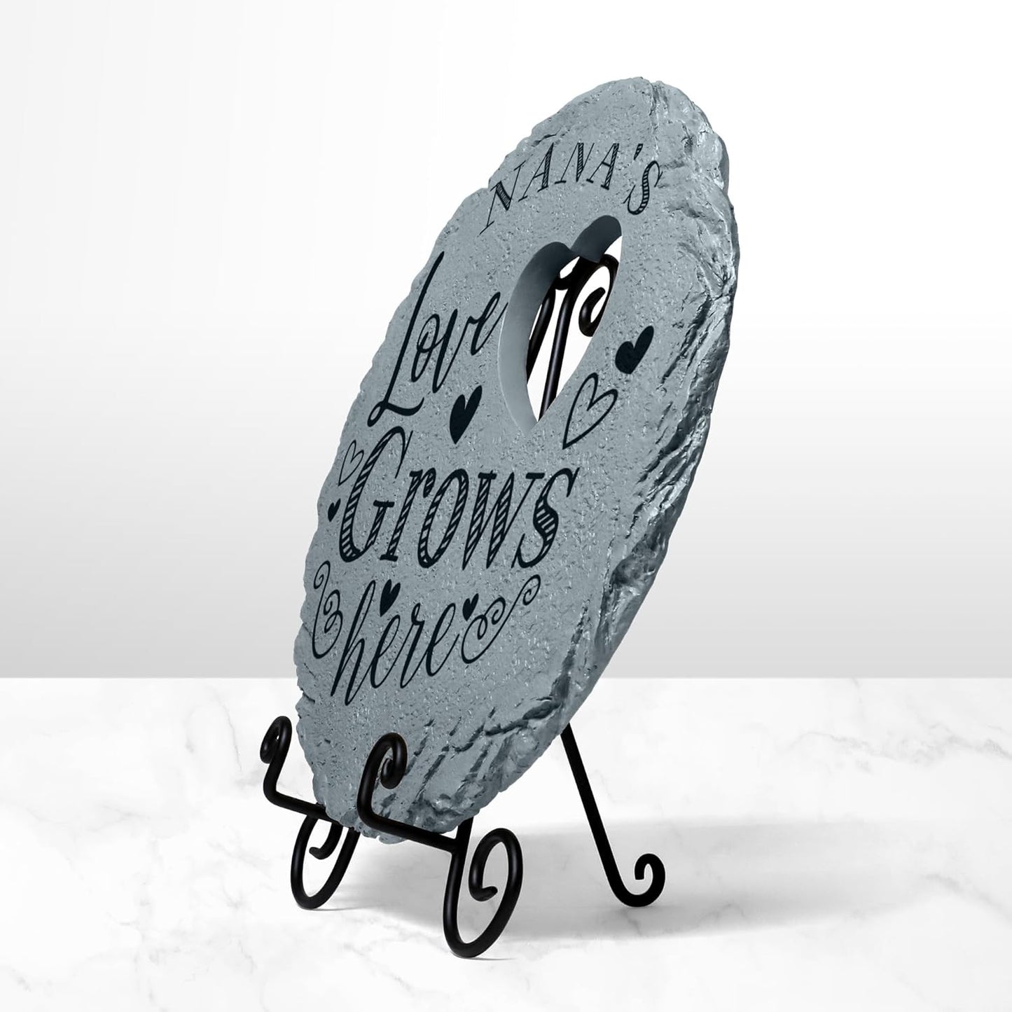 Let's Make Memories Personalized Garden Stone - Resin - Custom Garden Décor - Heart Stepping Stone - for Dad - for Father's Day-VerdiqueGarden