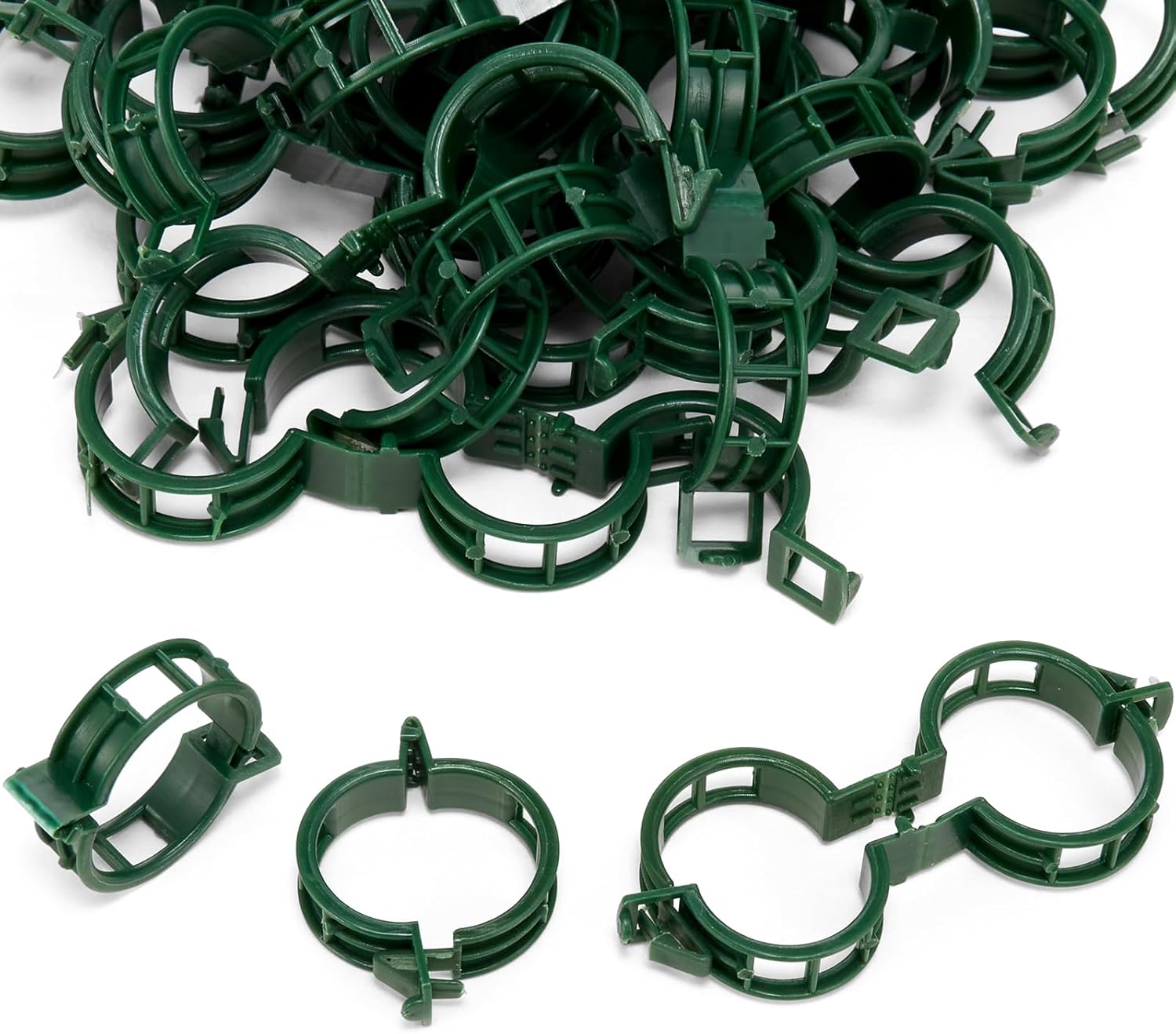 50 PCS Plant Support Clips, Tomato Vine Clips, Trellis Plastic Clips, Garden Vine Fixing Clips - for Tomato, Grape, Vegetables, Plant Stalks and Climbing Plants-VerdiqueGarden