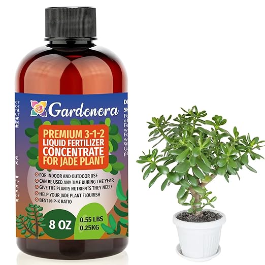 Premium Liquid Jade Fertilizer - 3-1-2 Concentrate for Indoor Plants and Flowers - Organic Plant Food - 8oz-VerdiqueGarden