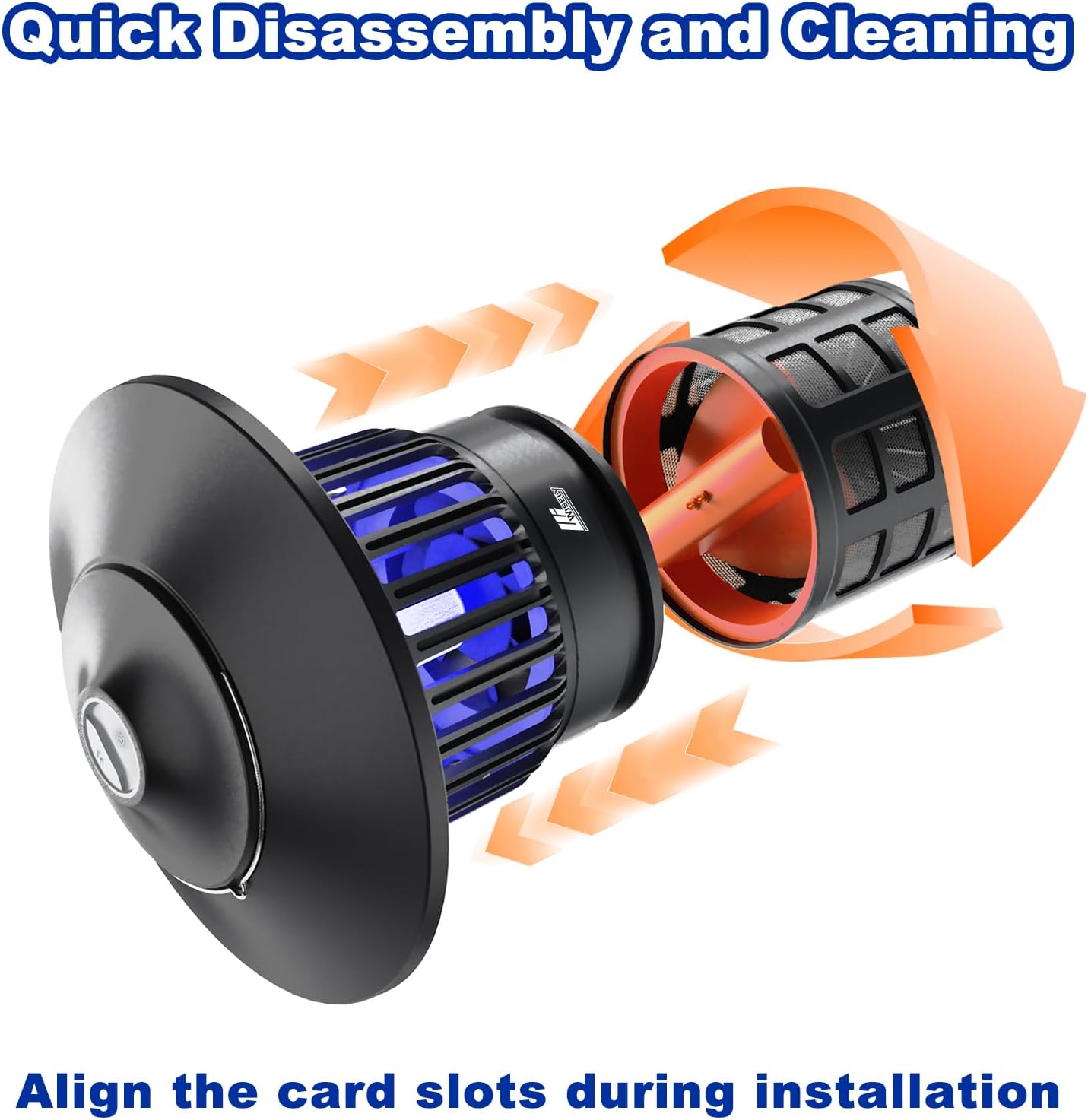 Wisely Fly Traps Outdoor - Rechargeable Cordless Flying Insect Trap IPX4 Waterproof with LED Light Adjustable - Catch Mosquitoes, Flies, Gnats, Wasps for Patio,Camping,Living Room,Home - Black-VerdiqueGarden