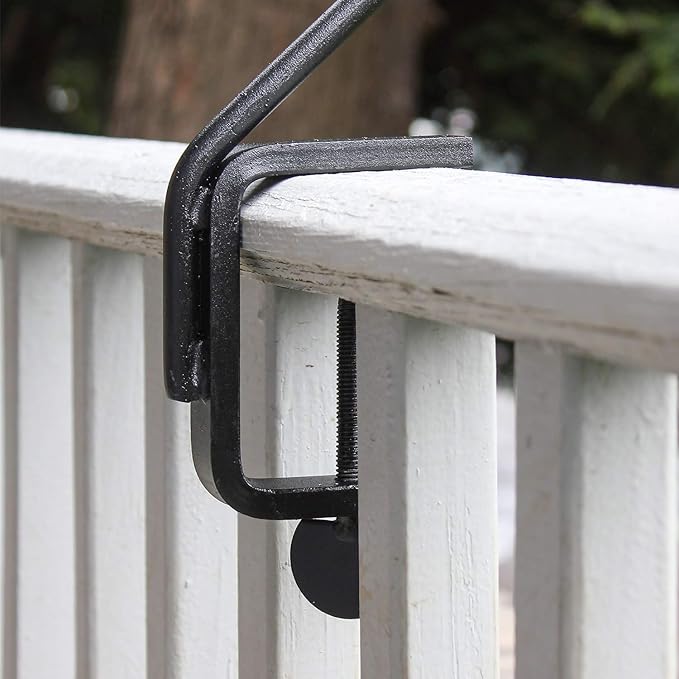 Achla Designs Deck Rail Shepherd's Pole, Angled (BGP-08), 7In-VerdiqueGarden