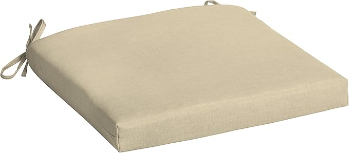 Arden Indoor/Outdoor Seat or Rocking Chair Cushion, 19 x 18, Water Repellent, Rain Proof, Fade Resistant Cushion for Rocking or Dining Chairs Tan Leala-VerdiqueGarden