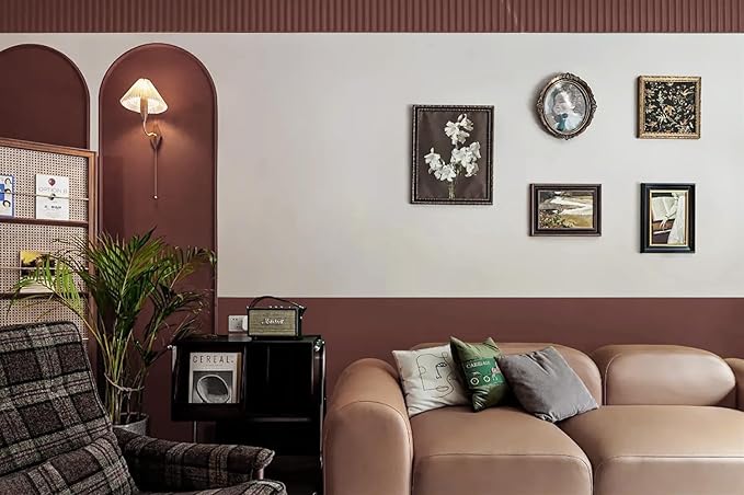 Dimoon 78.7''x17.7'' Red Peel and Stick Wallpaper Contact Paper Modern Self Adhesive Wall Paper Removable Renter Friendly Textured Solid Color Shelf Cabinet Vinyl Roll (78.7''x17.7'',Bordeaux Red)-VerdiqueGarden