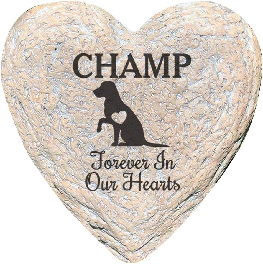 GiftsForYouNow Engraved Assorted Animals with Heart Memorial Heart Garden Stone, Dog Our-VerdiqueGarden