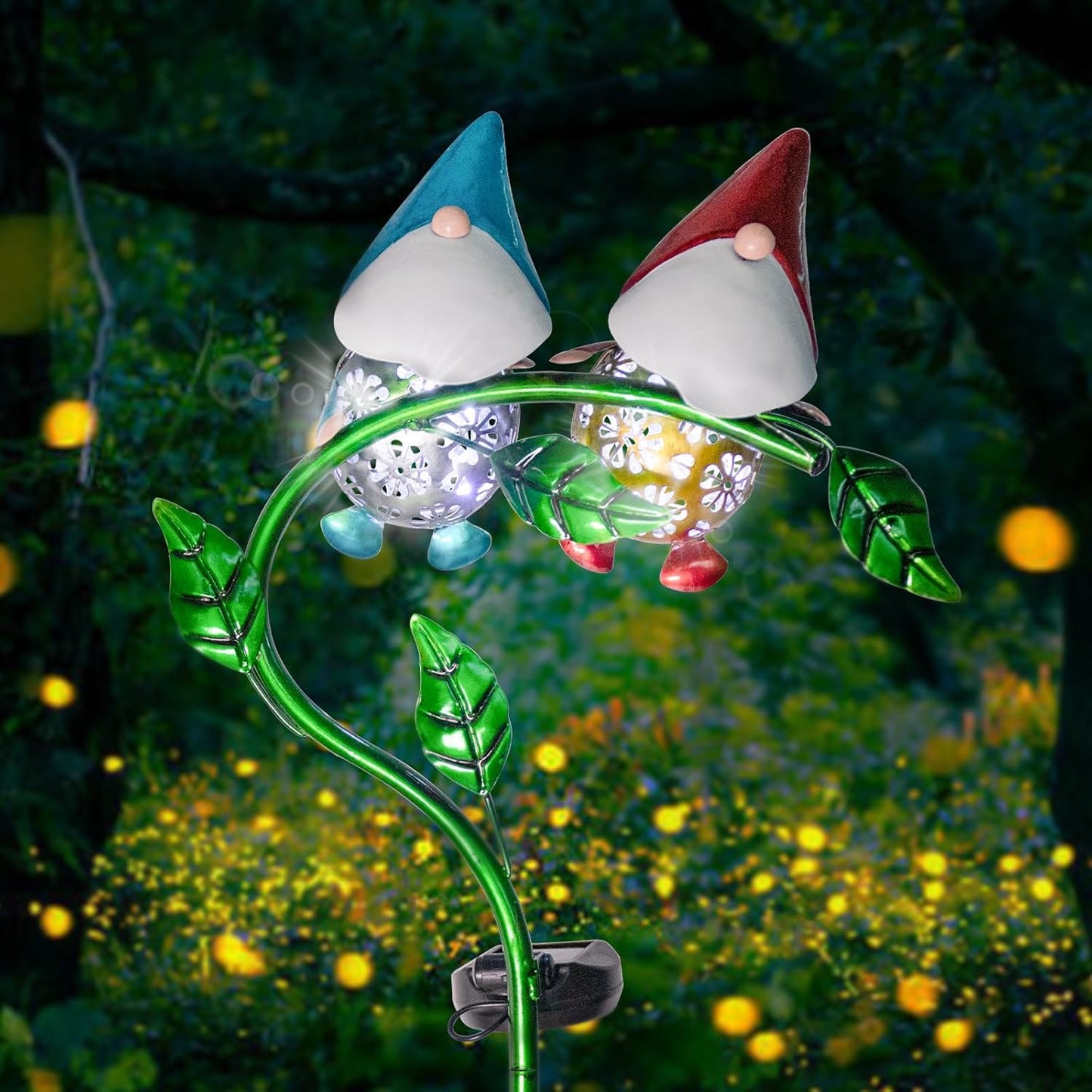 Bshine Outdoor Solar Garden Decor Fairy Man Light, Waterproof LED Metal Stake Yard Art for Backyard, Pathway, Lawn Ornaments, Gift for Mom-VerdiqueGarden