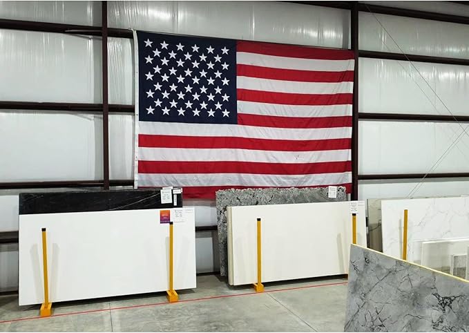 Homissor American Flag 12x18 Ft Large US Flags- Giant United State Flag Heavy Duty Outdoor Embroidered Stars for All Weather High Wind Sewn Stripes With Brass Grommets-VerdiqueGarden