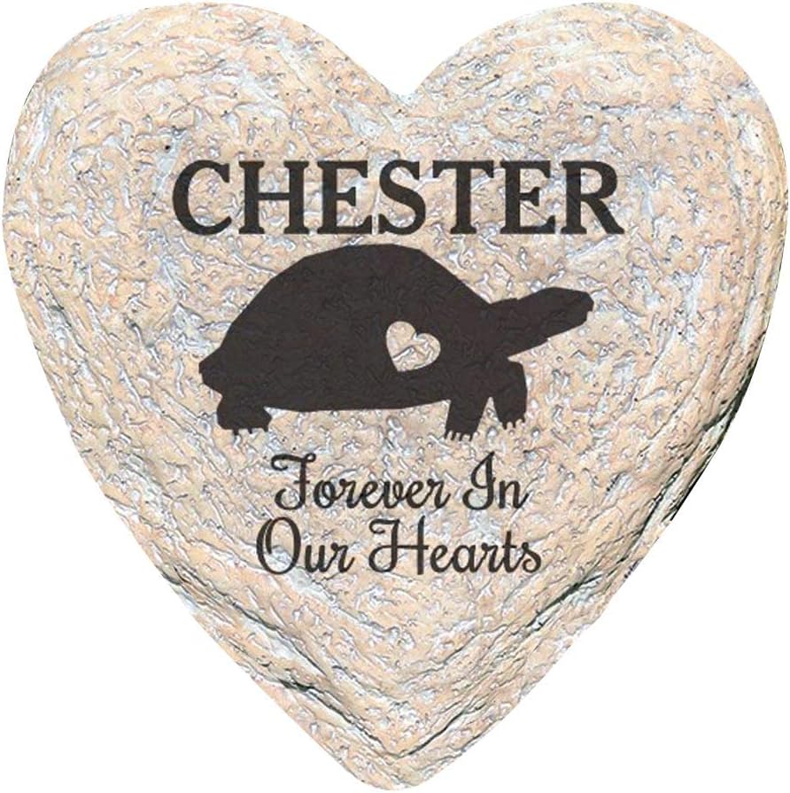 GiftsForYouNow Engraved Assorted Animals with Heart Memorial Heart Garden Stone, Turtle Our-VerdiqueGarden