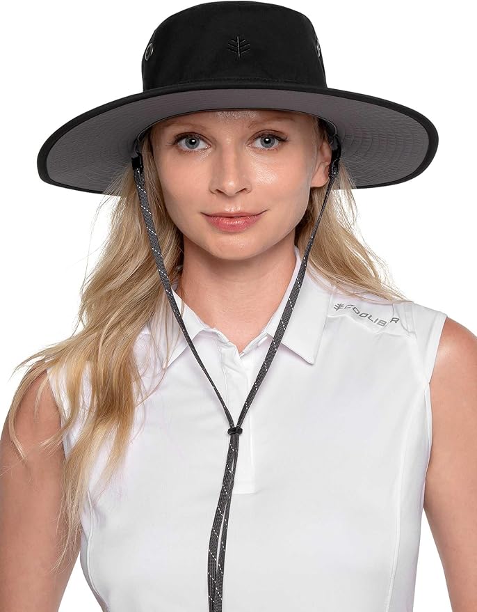 Men's Shapeable Wide Brim Hat - UPF 50 Sun Protection - Maximum Coverage on Your Next Adventure - Sun Fearless Leo Hat-VerdiqueGarden