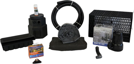 HALF OFF PONDS Pond Free Cascade 4100 Waterfall Kit with MatrixBlox, 15' x 20' EPDM Liner and 4,100 GPH Pump - PMDPB4-VerdiqueGarden