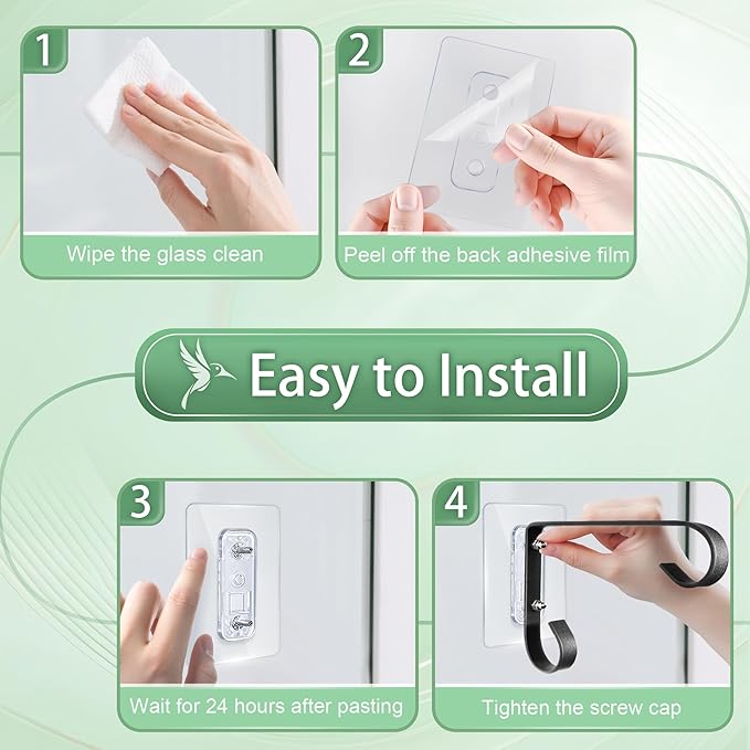 Bird Feeder Hanger Window Mount: Metal Hanging Bird Feeder 6Inch - Geometric Window Hummingbird Feeder - for Outside Decorative - 4pcs-VerdiqueGarden