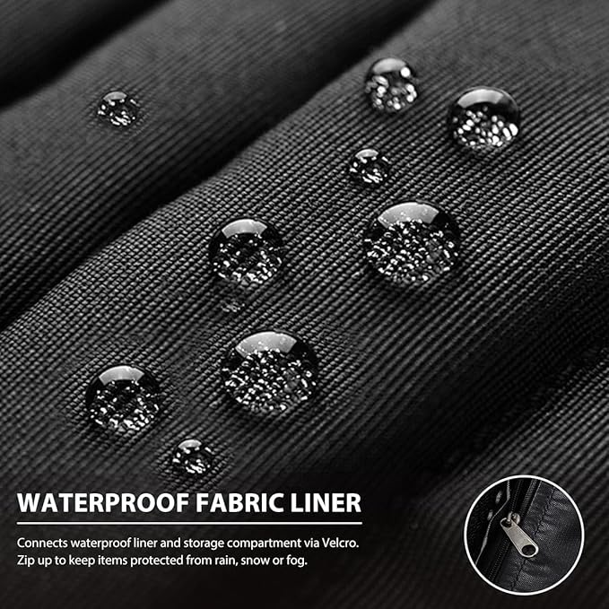 Outdoor 70 Gallon Wicker Storage Box with Waterproof Liner, Patio PE Rattan Storage Container for Outside, Deck Box with Hinged Lid for Cushions, Pillows, Towels, Horizontal Bin, Black-VerdiqueGarden