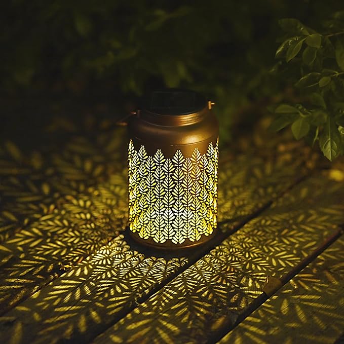 2 Pack Solar Lanterns Outdoor Waterproof - Birthday Gifts for Women, Men, Mom, Solar Lights Outdoor Hanging Garden Decor for Outside, Patio, Outdoor, Yard, Lawn, Balcony Grass-VerdiqueGarden