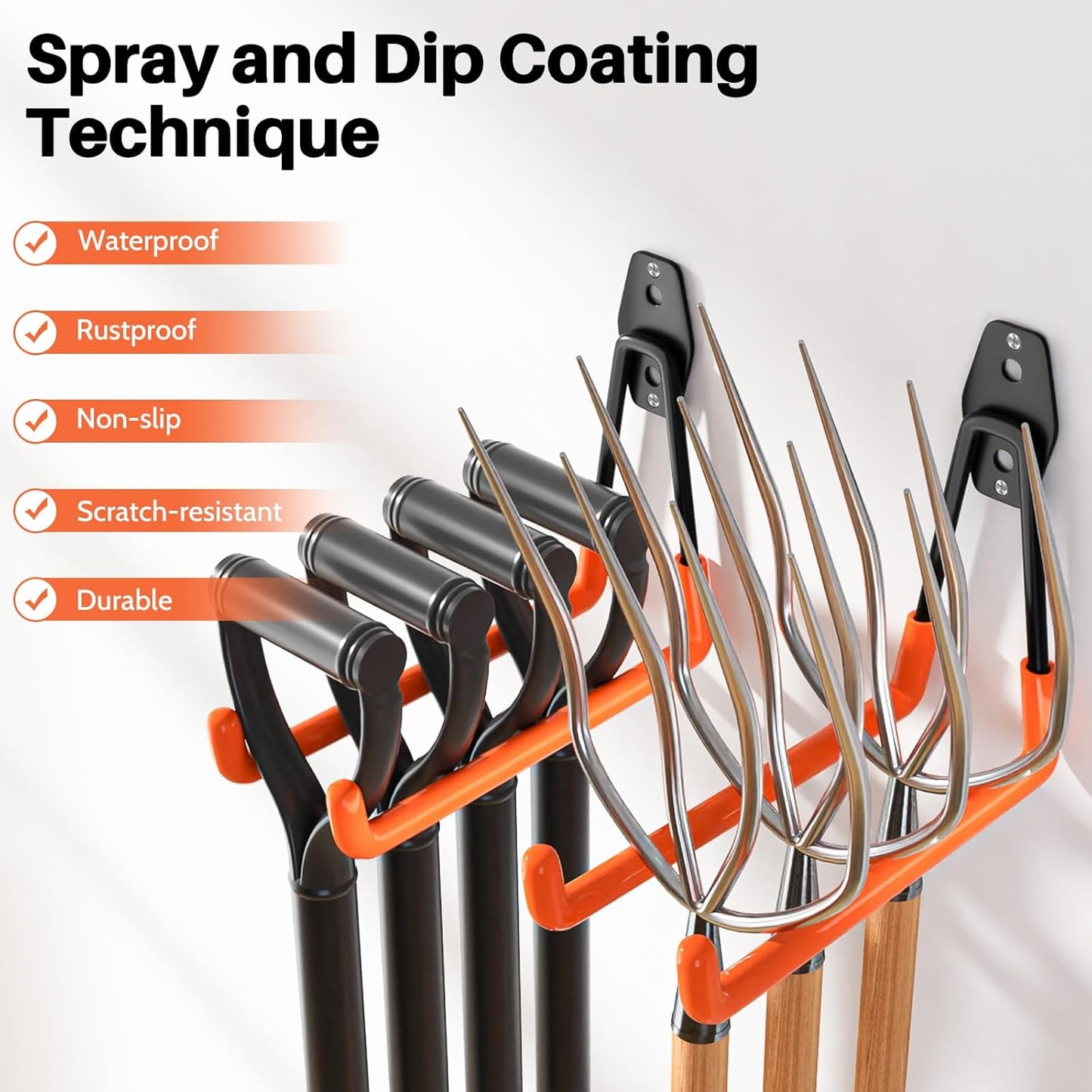 Garage Hooks Heavy Duty, 10 Pack Wall Mount Storage Hangers with Extension Cord Holder Organizer, for Power Tool, Garden Tool, Utility, Ladder, Hose and More-VerdiqueGarden