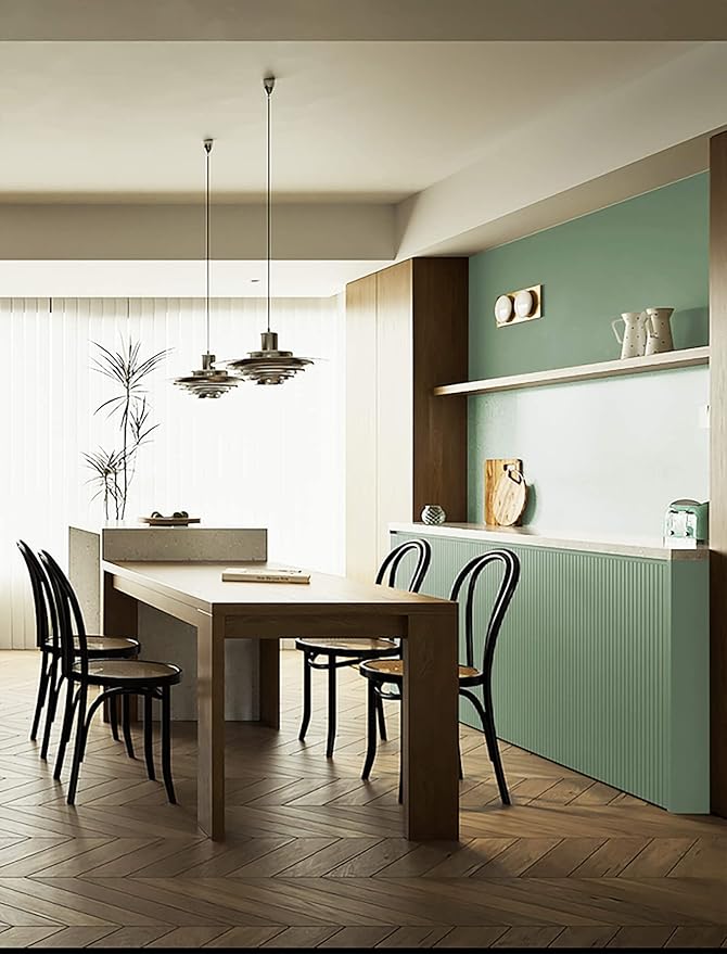 Dimoon 78.7''x17.7'' Cyan Peel and Stick Wallpaper Contact Paper Modern Self Adhesive Wall Paper Removable Renter Friendly Textured Solid Color Shelf Cabinet Vinyl Roll (78.7''x17.7'',Peppermint)-VerdiqueGarden