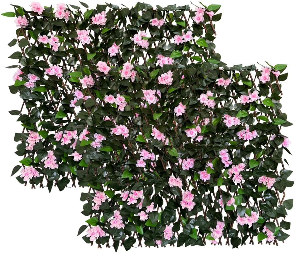 Expandable Fence Privacy Screen for Balcony Patio Outdoor,Decorative Faux Ivy Fencing Panel,Artificial Hedges-VerdiqueGarden