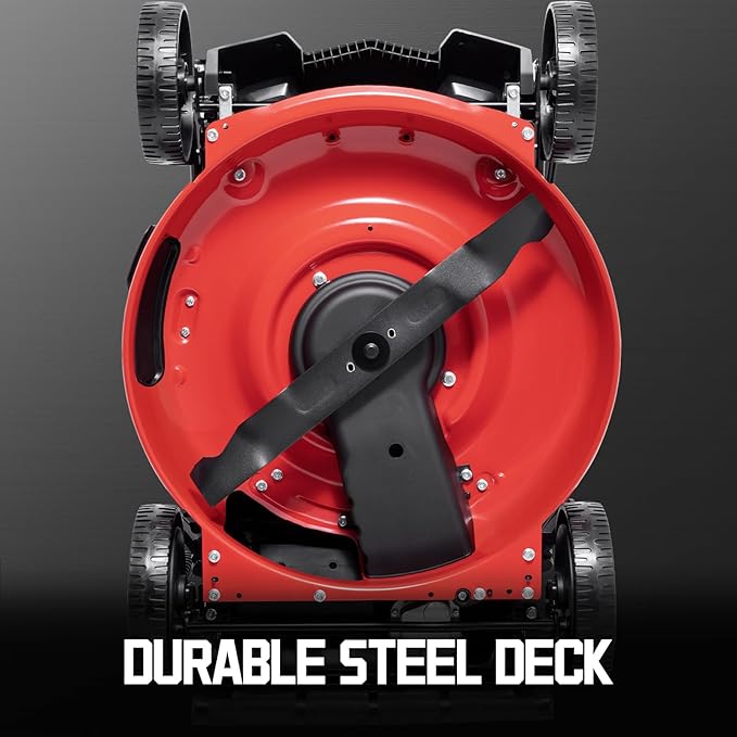 PowerSmart Gas Lawn Mower 21-inch with 140cc Briggs and Stratton E550 Engine, 3-in-1 Push Mower with Mulch, Bagger, Side-Discharge-VerdiqueGarden