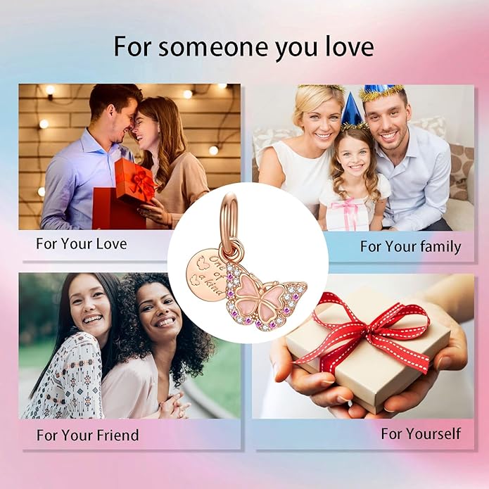 Bible Family Mom Wife Love Heart Dangle Charm 925 Sterling Silver Charms fits Bracelets and Necklace Pendant Bead Charms Jewelry Present for Women Family Friends