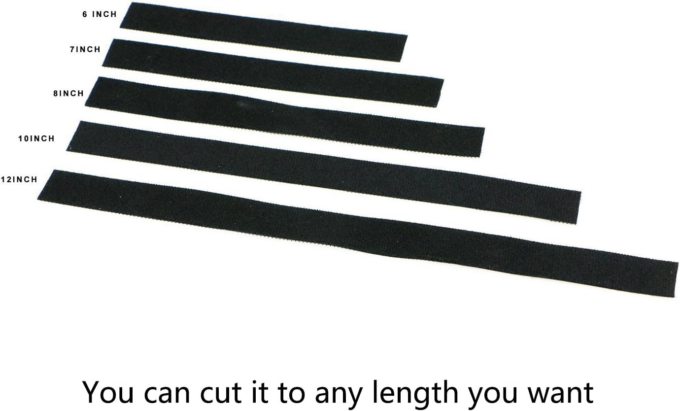 Reusable Fastening Tape Cable Ties 3/4 Inch Double Side Hook Roll (5 Yard, Black)-VerdiqueGarden