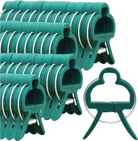 60 Garden Plant Clips,Plant Support Clips Hold Plant Stems, for Multi-Purpose Plants Rattan Clip Rose, Sturdy Cucumber Orchid Clip Plant Support Adjustable Clip Green (Large 60Pcs), DHYWJ-01-VerdiqueGarden