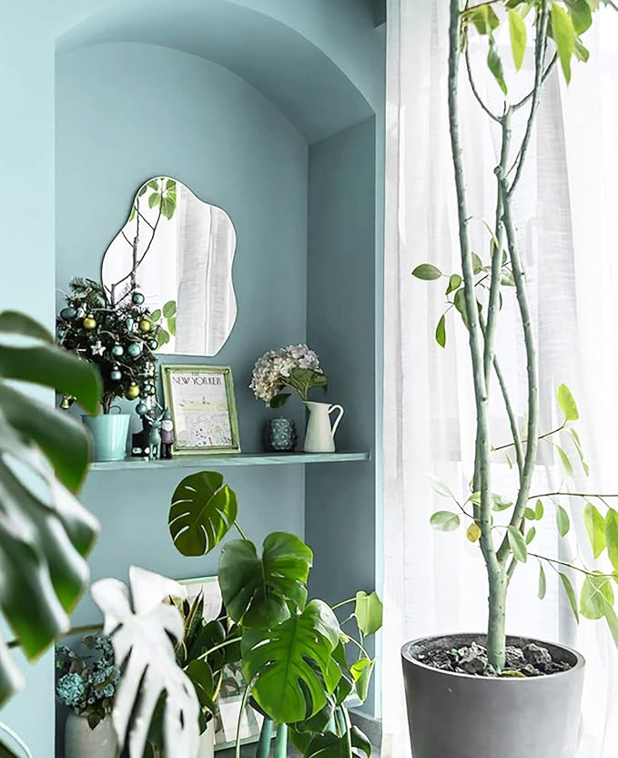 Dimoon 118''x17.7'' Blue Peel and Stick Wallpaper Contact Paper Modern Self Adhesive Wall Paper Removable Renter Friendly Textured Solid Color Shelf Cabinet Vinyl Roll (118''x17.7'',Nile Blue)-VerdiqueGarden