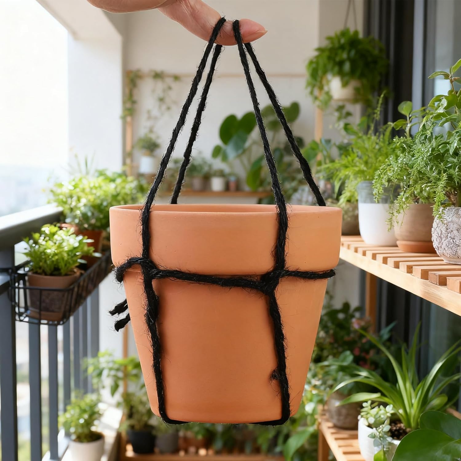 100 Feet 4mm Thick Black Natural Jute Twine, Garden Twine Heavy Duty Industrial Packing Materials String Wrapping, Arts, and Crafts, Halloween Wrapping, Gardening Applications-VerdiqueGarden