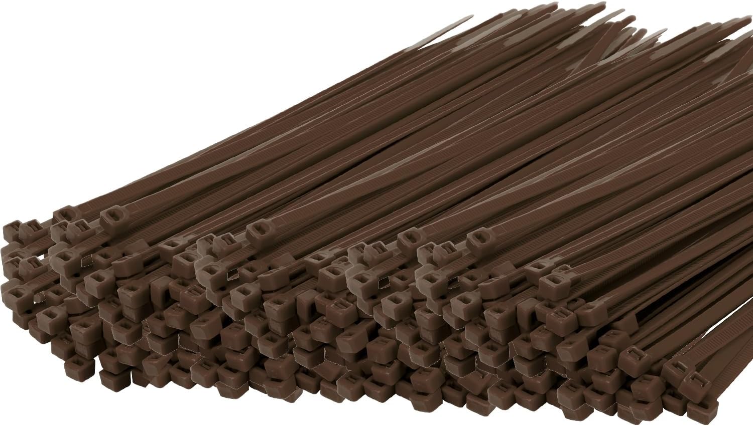 14 Inch Zip Ties Brown 1000 PCS, 40 Lbs- Heavy Duty Tensile Strength, Nylon PA66 UV Resistant Cable Ties for Indoor and Outdoor Use - Ideal for object bundling and fastening-VerdiqueGarden