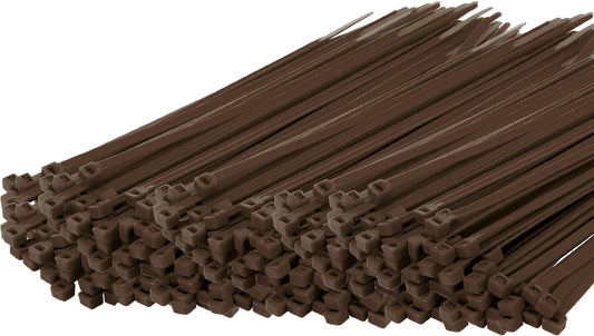 14 Inch Zip Ties Brown 1000 PCS, 40 Lbs- Heavy Duty Tensile Strength, Nylon PA66 UV Resistant Cable Ties for Indoor and Outdoor Use - Ideal for object bundling and fastening-VerdiqueGarden