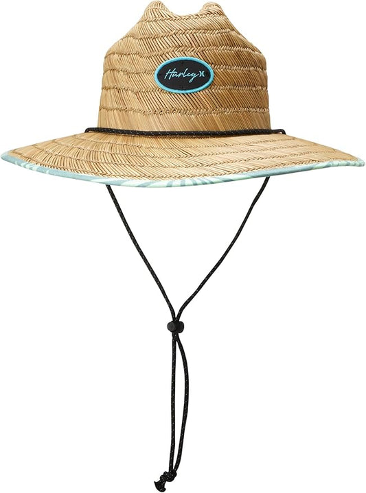 Hurley Women's Straw Hats - Real Straw Hat Medium Brim and Adjustable Chin Strap-VerdiqueGarden