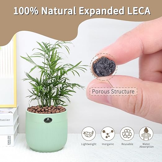10LB Leca Clay Pebbles for Plants, Expanded Leca Balls for Indoor Plants, Orchid Potting Mix, Soil Amendment, Drainage, Easy Reusability, 4-16mm-VerdiqueGarden