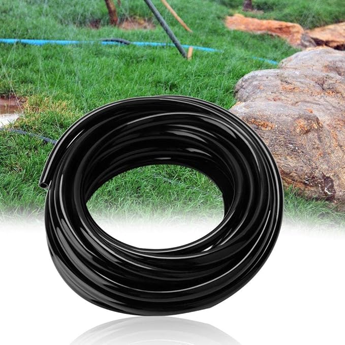 10M Irrigation Watering Hose Systems, 8/11mm PVC Flexible Pipe Drip Hose Tubing Watering Equipment,for Greenhouse flower plants lawn Garden-VerdiqueGarden